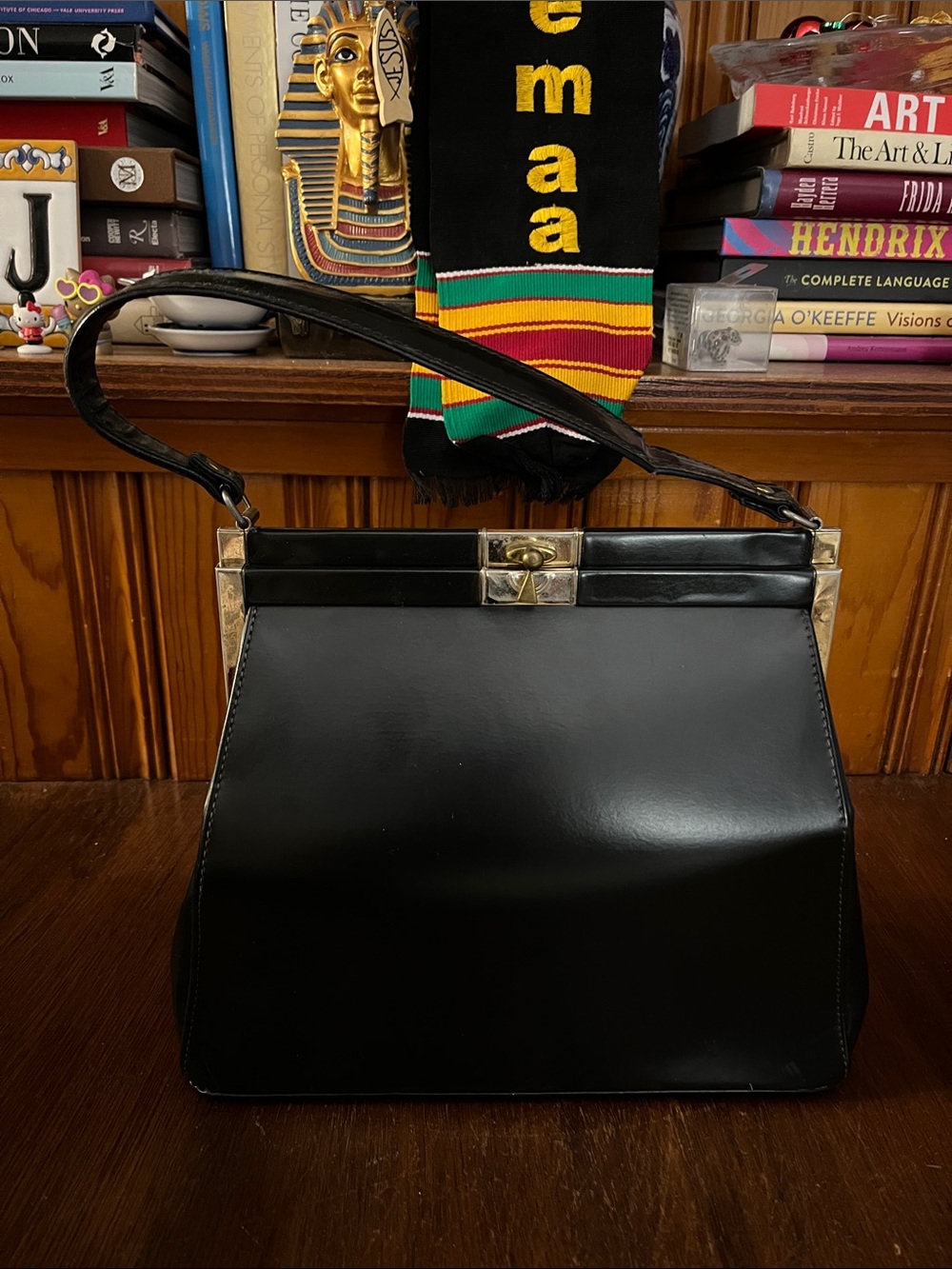 Vintage Navy Blue Frame Bag